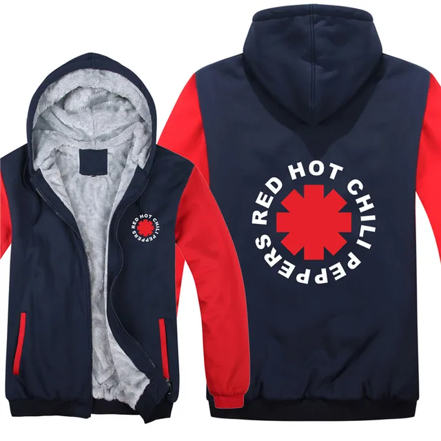 Red Hot Chili Peppers Hoodies Jacket Winter Men Casual Wool Liner ...