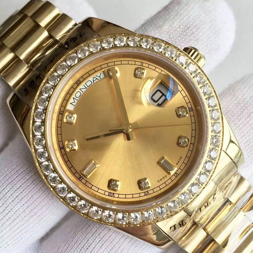 

U1 factory AAA high quality 2019 luxury brand men's watch DATE DAY series 118348-83208 39MM gold dial 2813 automatic movement