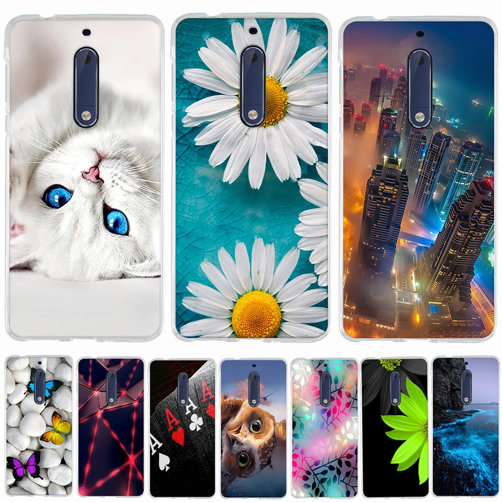 

Case For Nokia 5 Case Cover For Nokia 5 Case Silicone Cute Cat Back Cover Soft TPU Funda Coque For Nokia 5 Phone Case Capa 5.2"