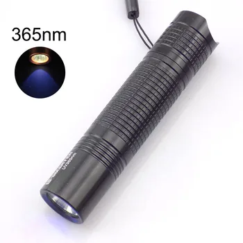 

Uv Led Flashlight 365Nm Purple Color Violet Flash Light Torch Aa Battery Linternas Blacklight For Marker Checker Detection