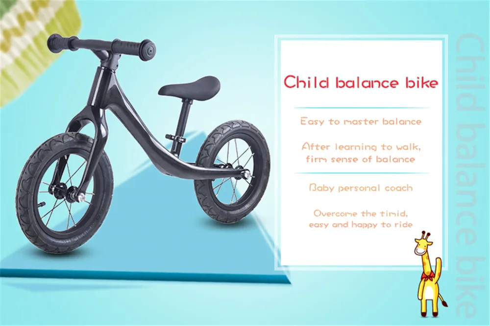 Best Children Bicycle carbon Kids 12inch Carbon fiber Frame balance Bicycle For 2~6 Years Old Child carbon complete bike for kids 1