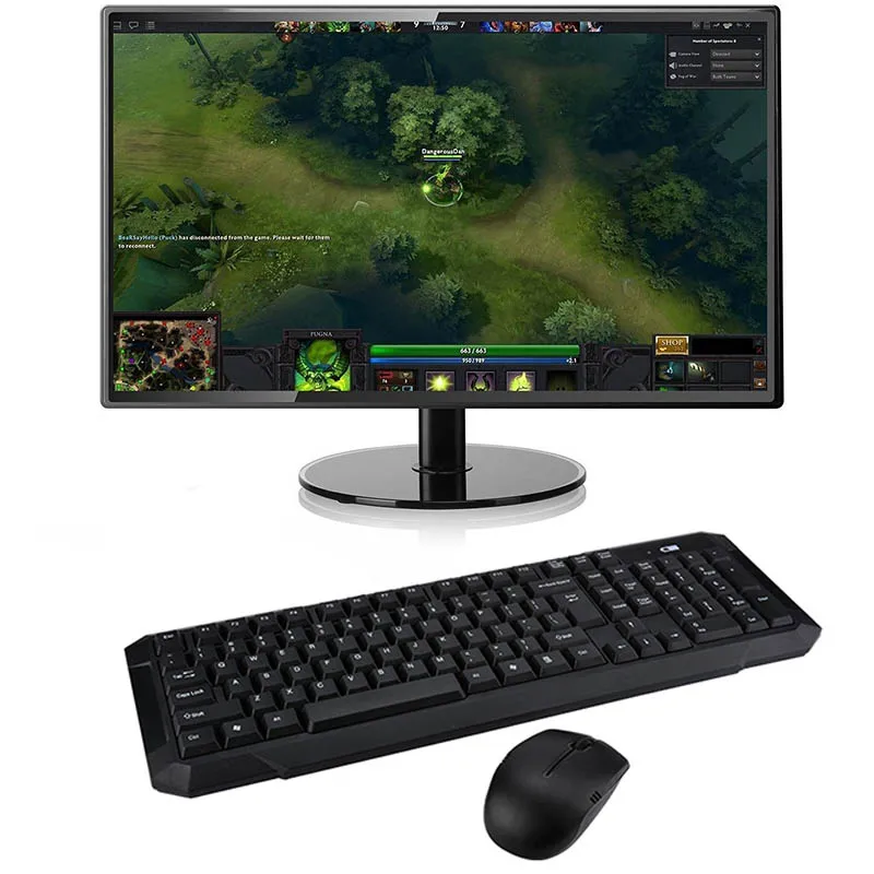 

2.4G Wireless Keyboard Mouse Combo with USB Receiver for Desktop Computer PC Laptop QJY99