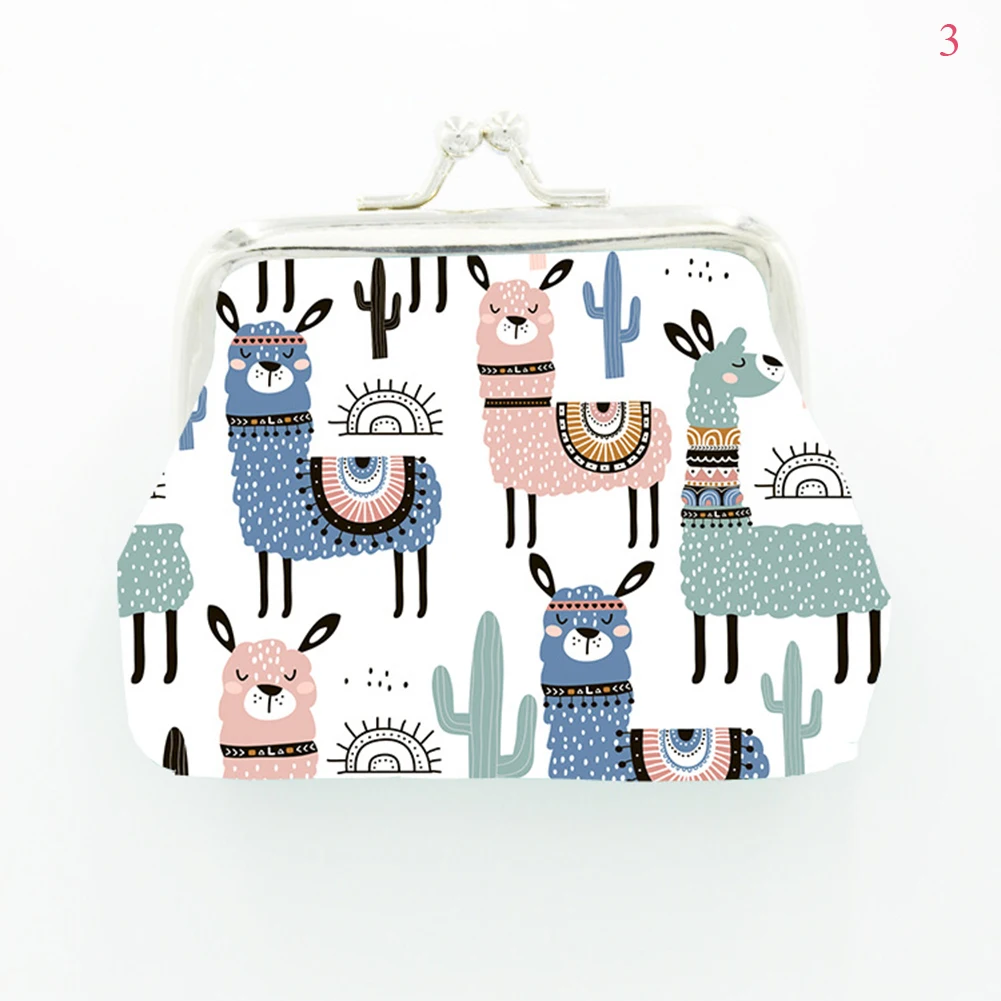 

Alpaca Printed Coin Purse for Women Kids Girls Mini Purses Cartoon Pattern Small Wallet Bag Children Cute Coin Purse