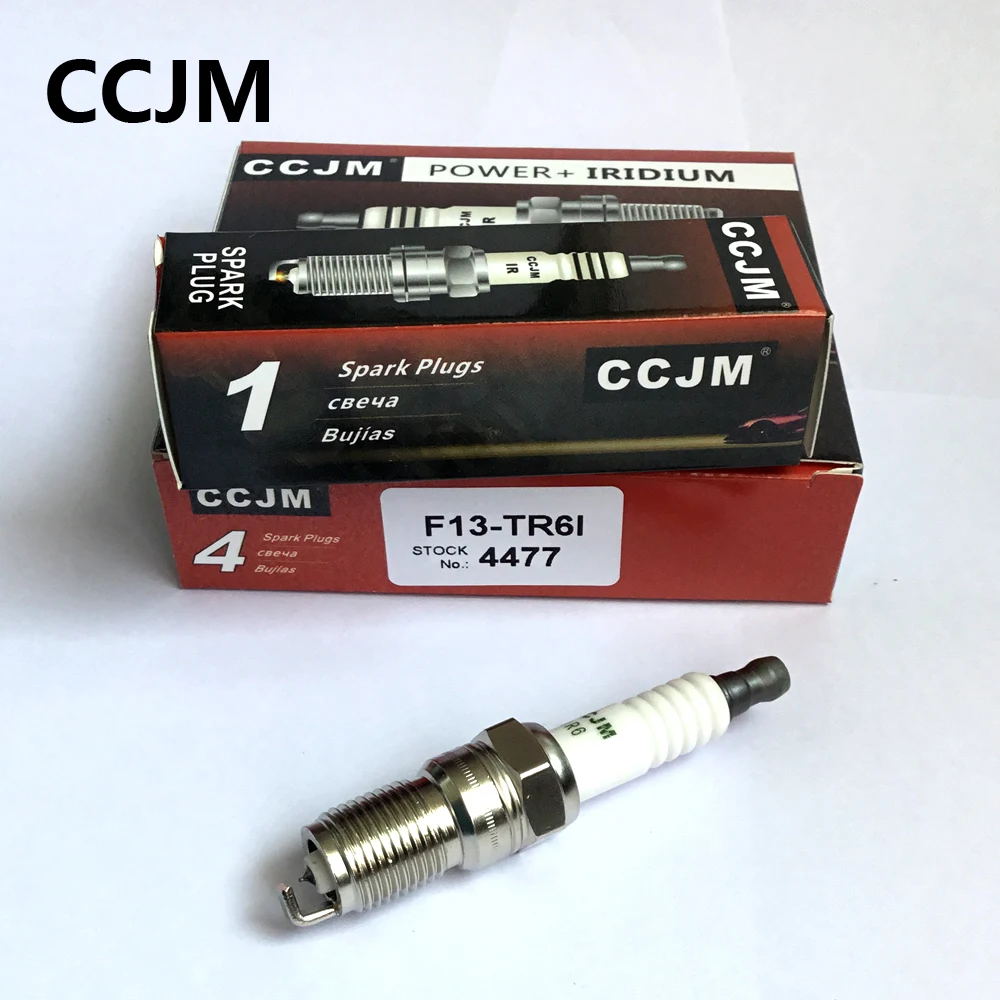 Иридиевые свечи CCJM 4 шт./лот Свеча зажигания оригинальный F13-TR6I 4477 для Ford Focus Mazda3 6