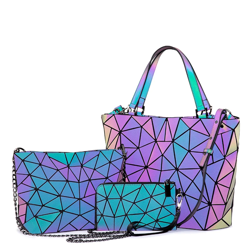  Lovevook women handbag luxury shoulder bag set folding Totes crossbody bag female purse and wallet  - 33001533919