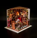 

2019 DIY Dollhouse Kit-Sam's Study with LED light DG102 Child's gift Exquisite ornament