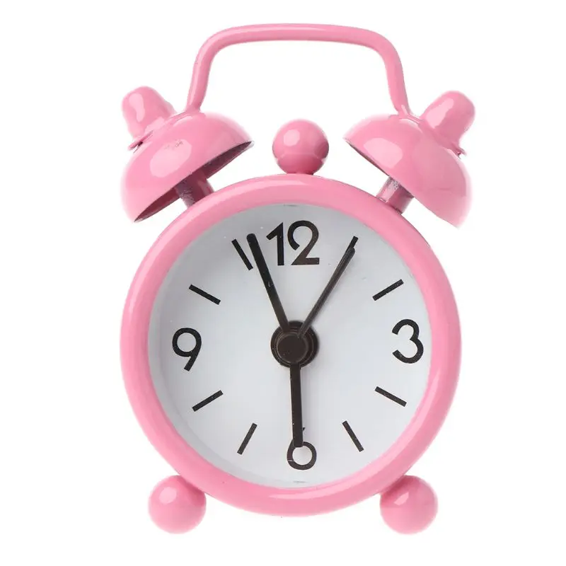 

1Pc Popular Dial Number Round Desk Alarm Clock For Children Girl House Bedroom Decoration Candy Color Alarm Clocks C42