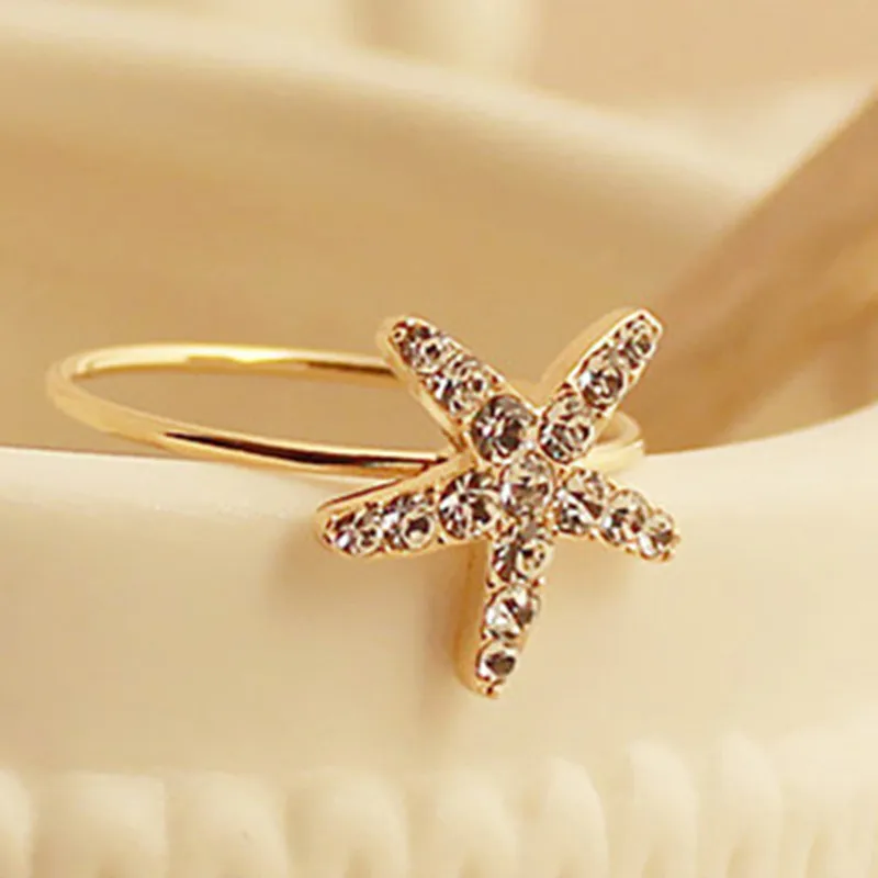 Женское модное изысканное Открытое кольцо с черной Луной и звездами 8RD70|open ring|fashion