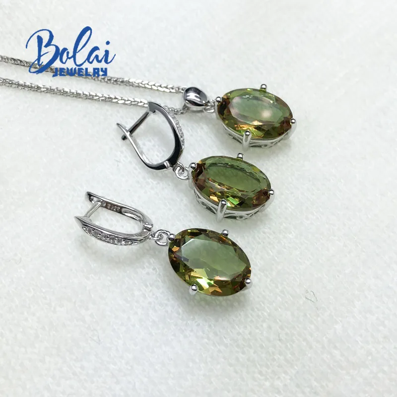 Bolai jewelry,color change zultanite Jewelry set 925 sterlings silver fine jewelry created gemstone for girl nice birthday gift