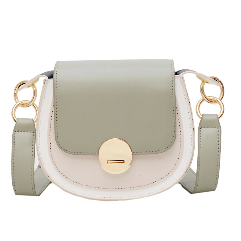 2019 PU leather Contrast color Leather Crossbody Bag For Women Travel Handbag Fashion Simple Shoulder Messenger Bag Ladies 2019 PU leather Contrast color Leather Crossbody Bag For Women Travel Handbag Fashion Simple Shoulder Messenger Bag Ladies