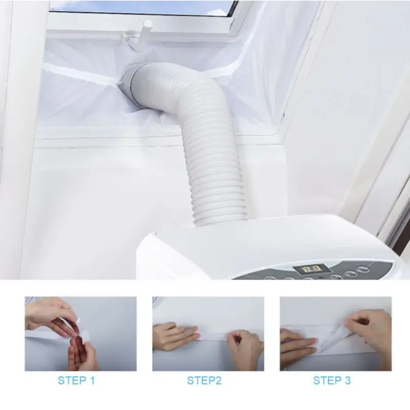 Мягкое тканевое уплотнительное перегородчатое покрытие Airlock уплотнение для окна для мобильных кондиционеров воздуха и выхлопа сушилки для воздуха