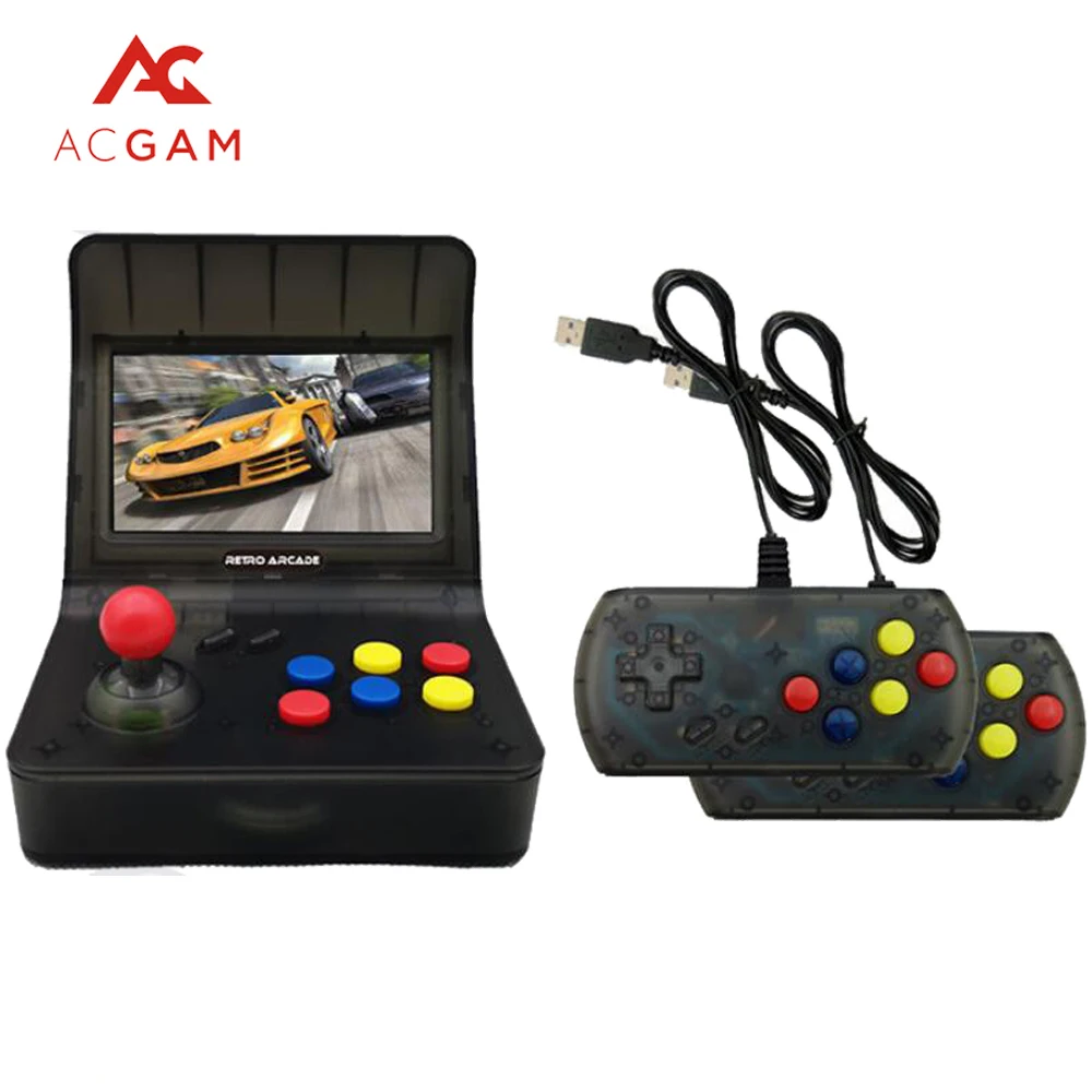 

Acagam G3 Retro Mini Arcade Retort Arcade Handheld Game Console 16GB Rocker Double Handle Built-in 3000 Games