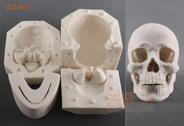 1:1 The Actual Size Skull 3D Silicone Fondant Cake Molds
