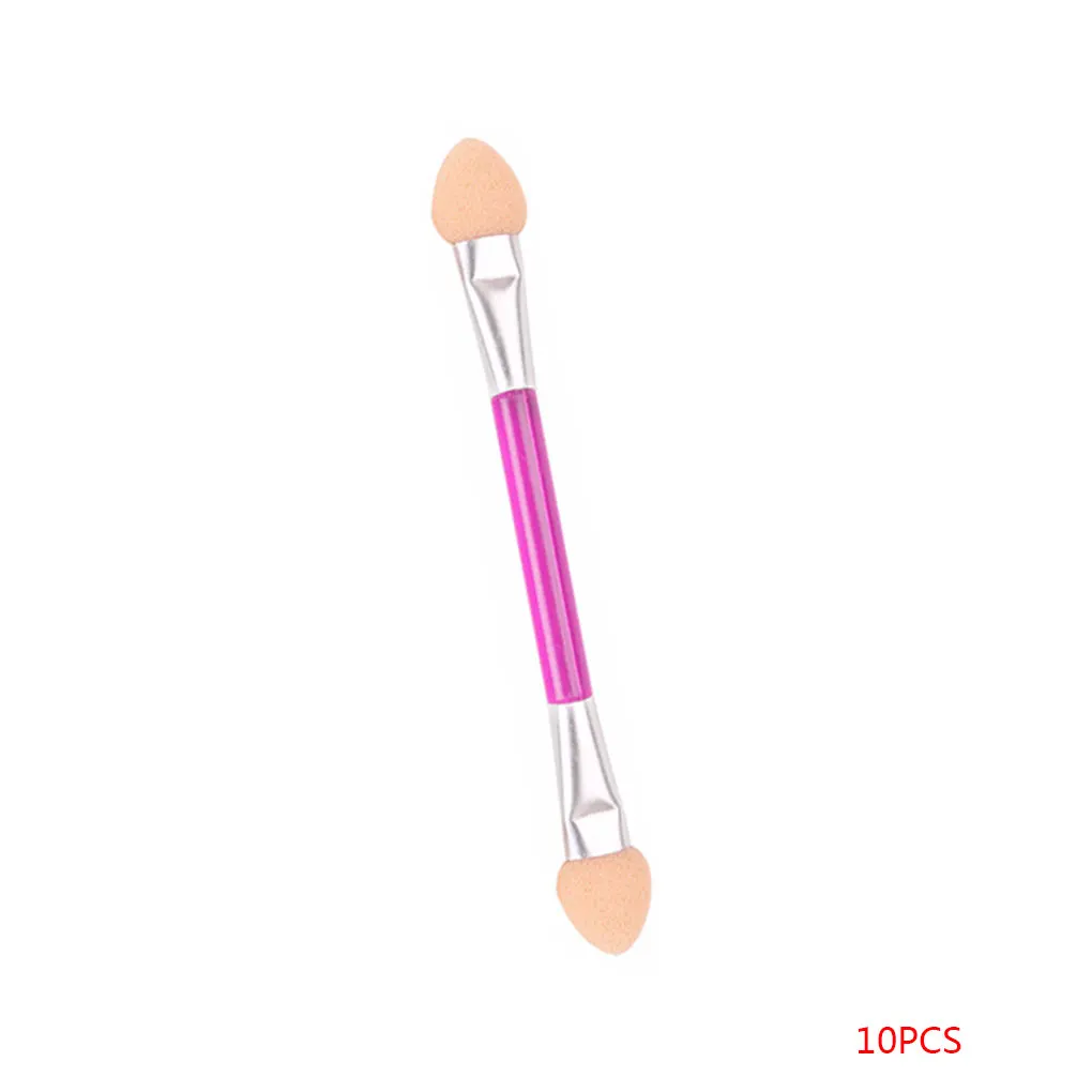 10 шт./компл. тени для век аппликатора санитарно тени для век губки щетки пены одноразовые Краски кисти - Цвет: NO.3  Purple