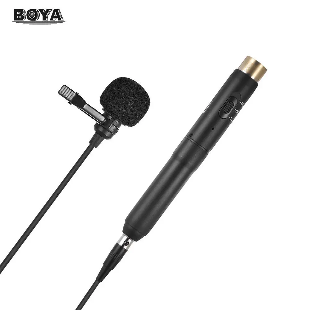 

BOYA BY-M11C Lavalier Lapel Clip Microphone 3-Pin XLR Plug for Sound Recording with Cardioid polar pattern Low-cut filter switch