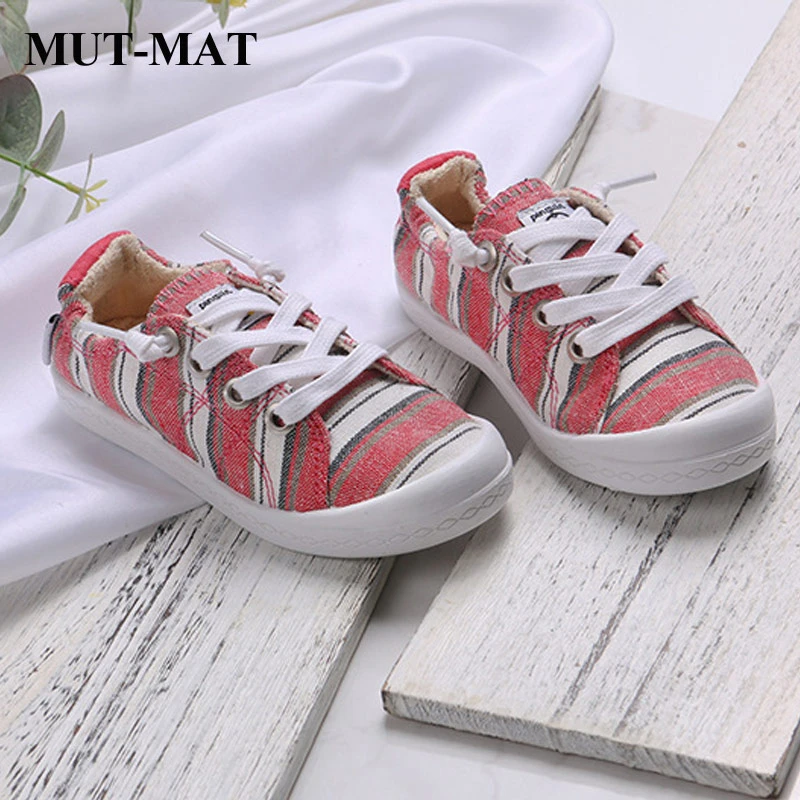 striped canvas shoes