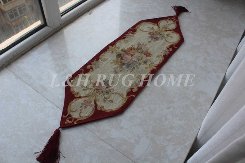 

Free shipping Luxury needlepoint table runner table fashion coffee table runner bed flag woolen handmade table flag