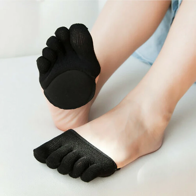 1 пара, женские прочные носки, дышащие Нескользящие впитывающие женские носки-тапочки с открытым носком