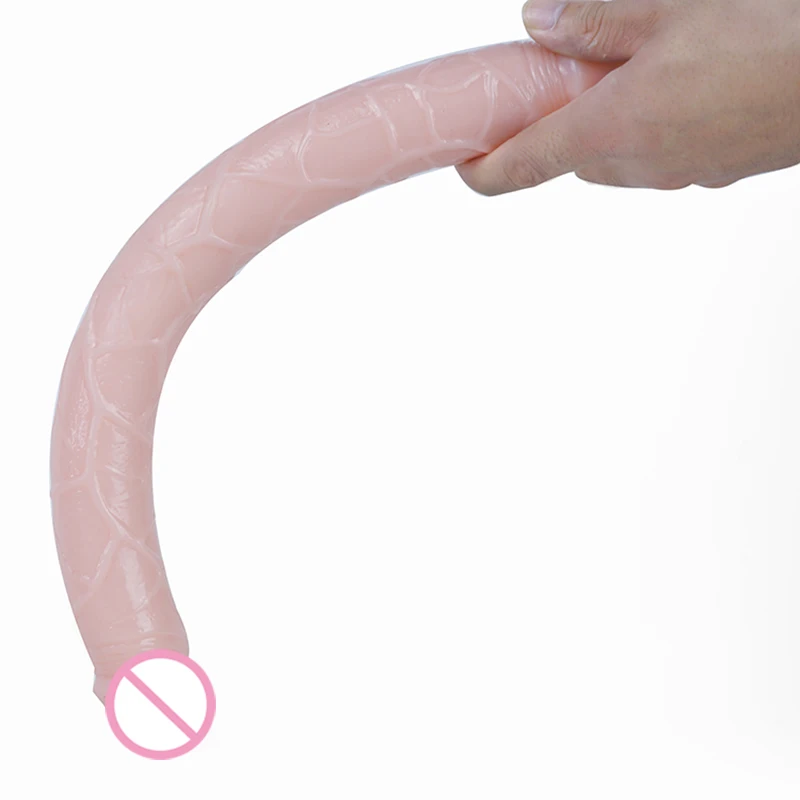 Crystal Simulation Dildo Vibrator Female Double Penetration Flexible Soft Silicone Long Penis Adult Sex Toy Woman Masturbation 12 DSC01901