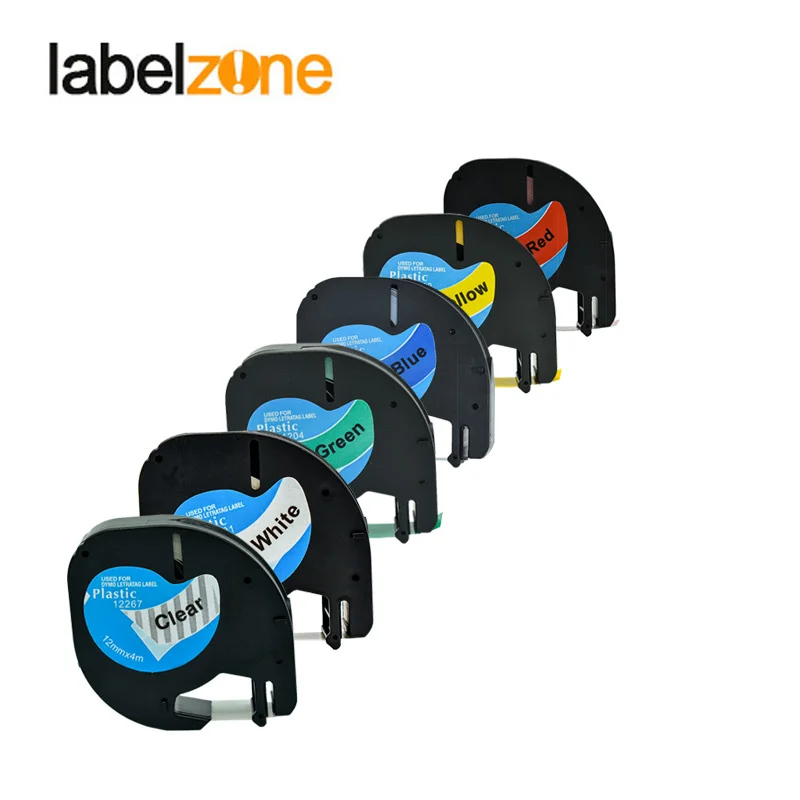 

Multicolor 12mm Label Tapes Compatible Dymo 12267 91201 91202 91203 91204 91205 Plastic Tape for DYMO Letratag Printers