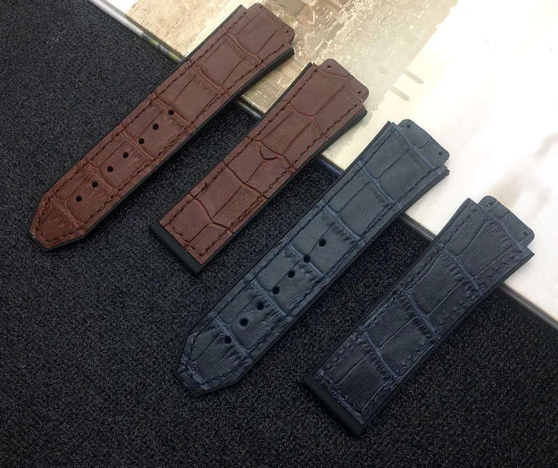 Ремешок силиконовый для наручных часов Hublot Кожаный Резиновый Браслет Big Bang fusion F1