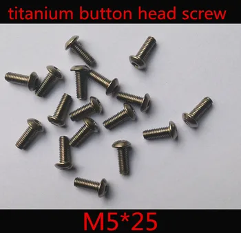 

50pcs/lot ISO 7380 M5 x 25 Titanium Button Head Hex Socket Screw