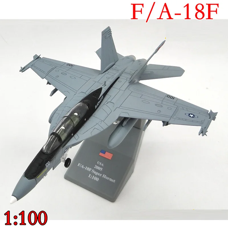 Амер США F/A-18F Супер Хорнет бой самолетов 1/100 Готовая модель из сплава игрушка для сбора подарок