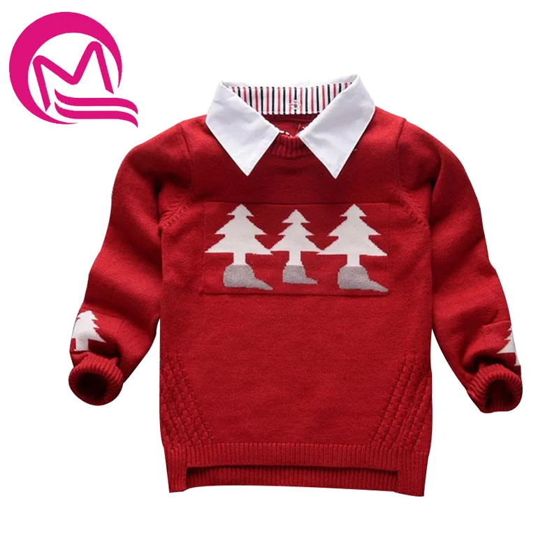 New Boy Sweaters Cotton Christmas Warm Sweater For Boys Knitting Kids
