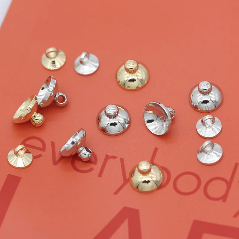 100p DIY jewelry findings Silver gold plated Dome Copper Beads caps End