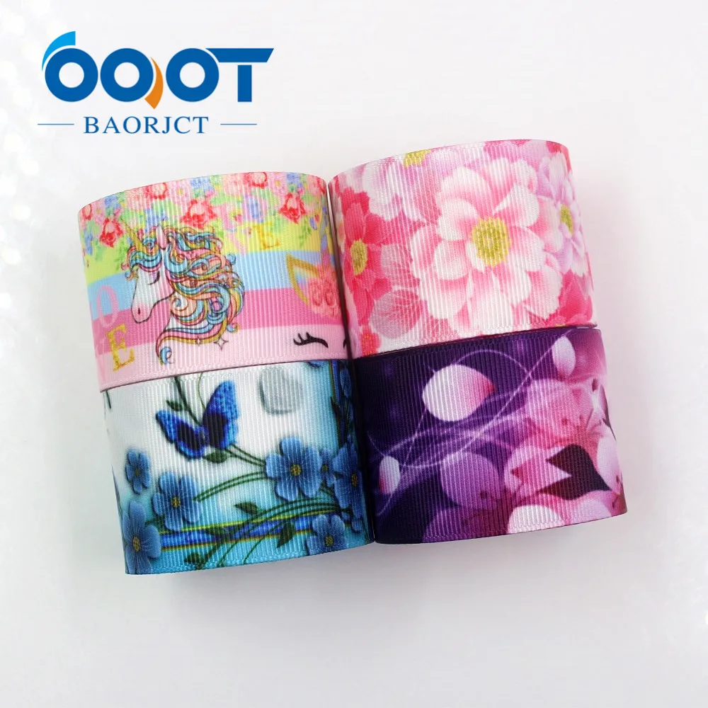 Корсажная лента OOOT BAORJCT G-181005-1328 38 мм 10 ярдов с принтом весенних цветов материалы