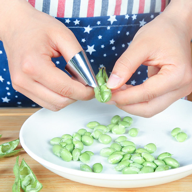050 kitchen Multi use stainless steel finger gadgets chestnut Brassica moss peas peeling protection cover 4.1cm*2.6cm | Дом и сад