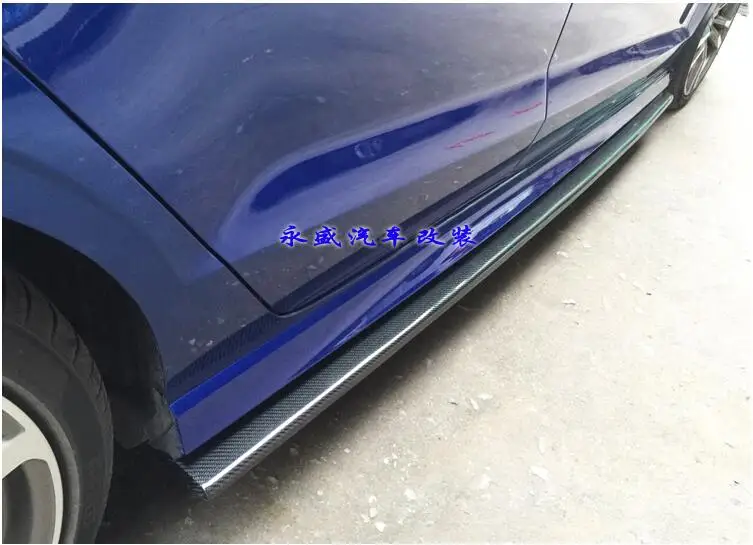

JIOYNG Car Carbon Fiber Side Body Skirts Kit Cover For AUDI A3 S3 RS3 2014 2015 2016 2017 2018 Sportback & Sedan by Fedex