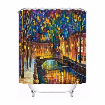 

Custom Bigstock Autumn Forest Bath Curtain Bathroom Mildewproof Waterproof Polyester Shower Curtain#180417-04-18