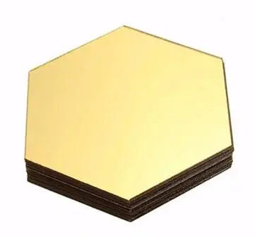 Золотые серебряные шестигранные 3D зеркальные настенные наклейки DIY художественные настенные декоративные наклейки для гостиной зеркальный Декор акриловая наклейка - Цвет: gold