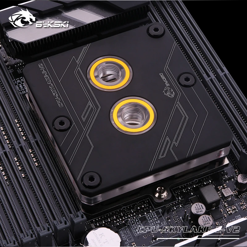 Блок водяного охлаждения процессора Bykski для LGA3647 Square ILM ЦП SKYLAKE E