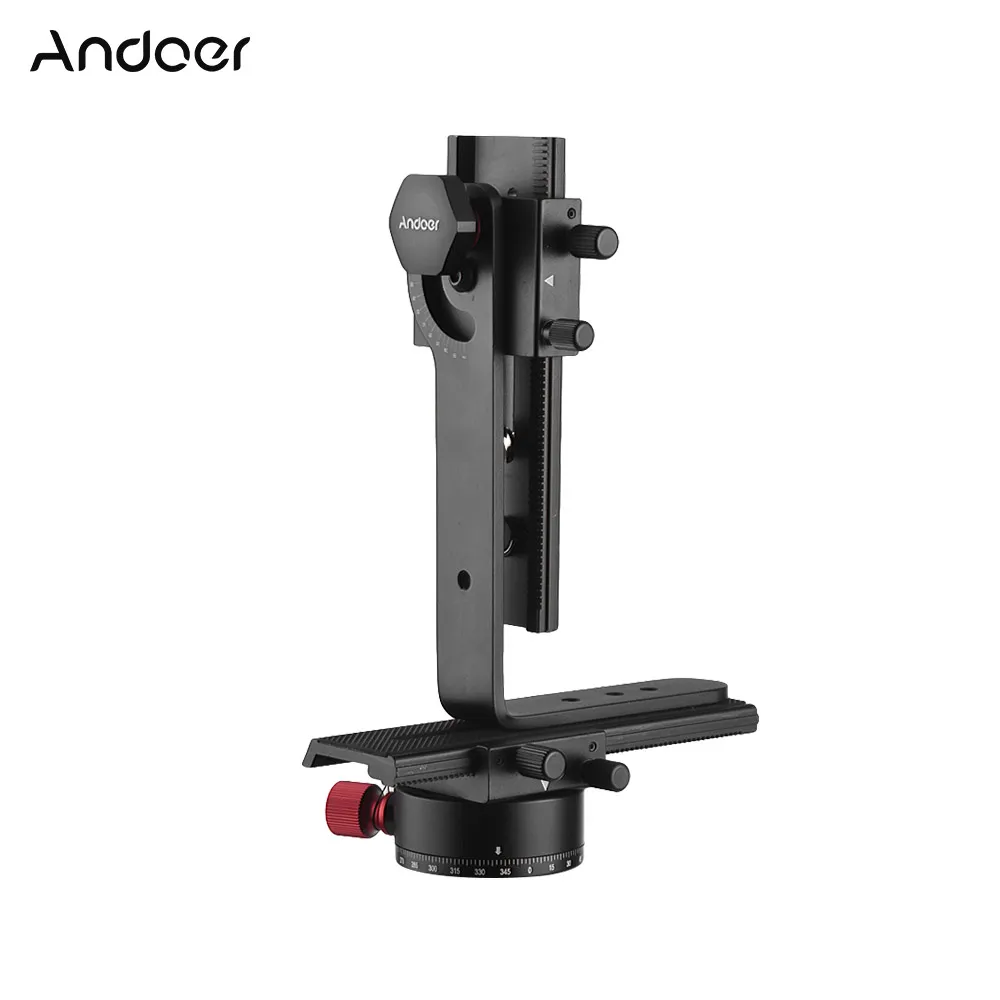 Andoer 720 градусов панорамный фотоаппарат головы, в том числе 2 Way рельсовый ползунок + 360 ° вращающийся фиксатор для панорамной съемки +