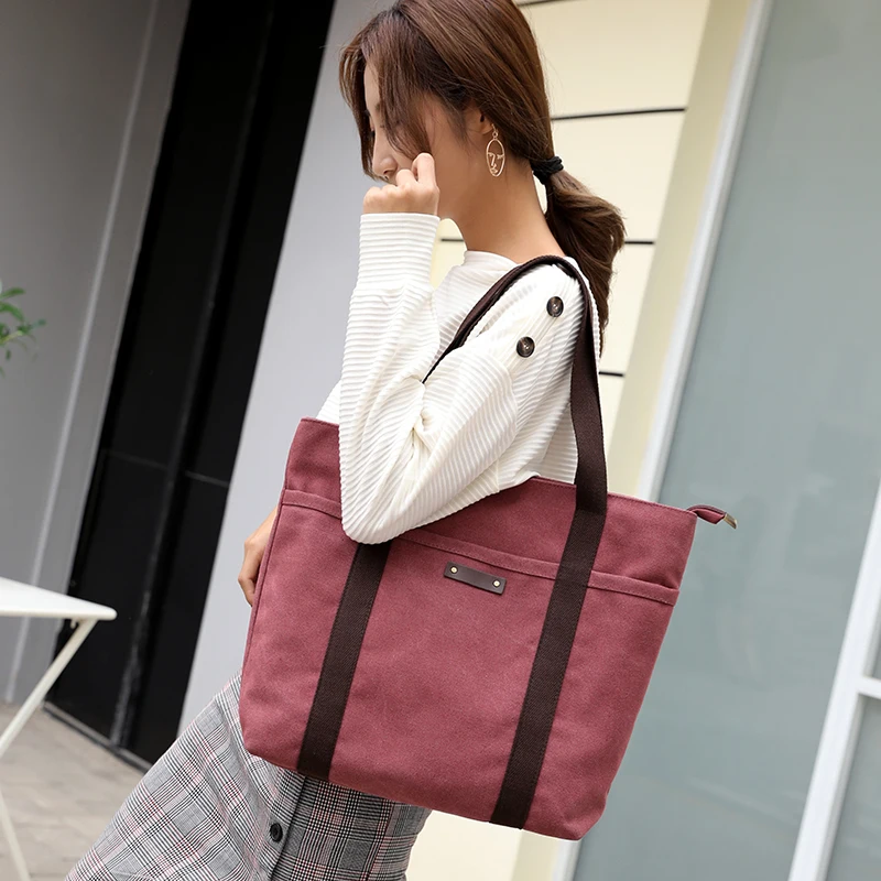 Для женщин сумка Повседневное Винтаж холст высокого Ёмкость большой Satchels