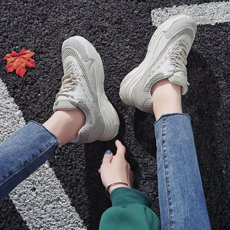 

Women Chunky Sneakers Platform Spring Shoes Woman Casual Footwear Female Sneaker Dad Shoes trainers basket femme