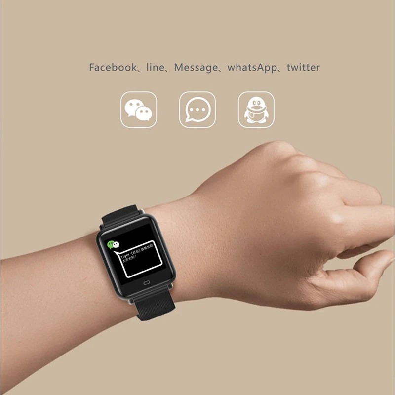 Multi-Dial Q9 Smartwatch IPX67 Waterproof Sports For Android IOS With Heart Rate Monitor Blood Pressure Functions Smart Watch