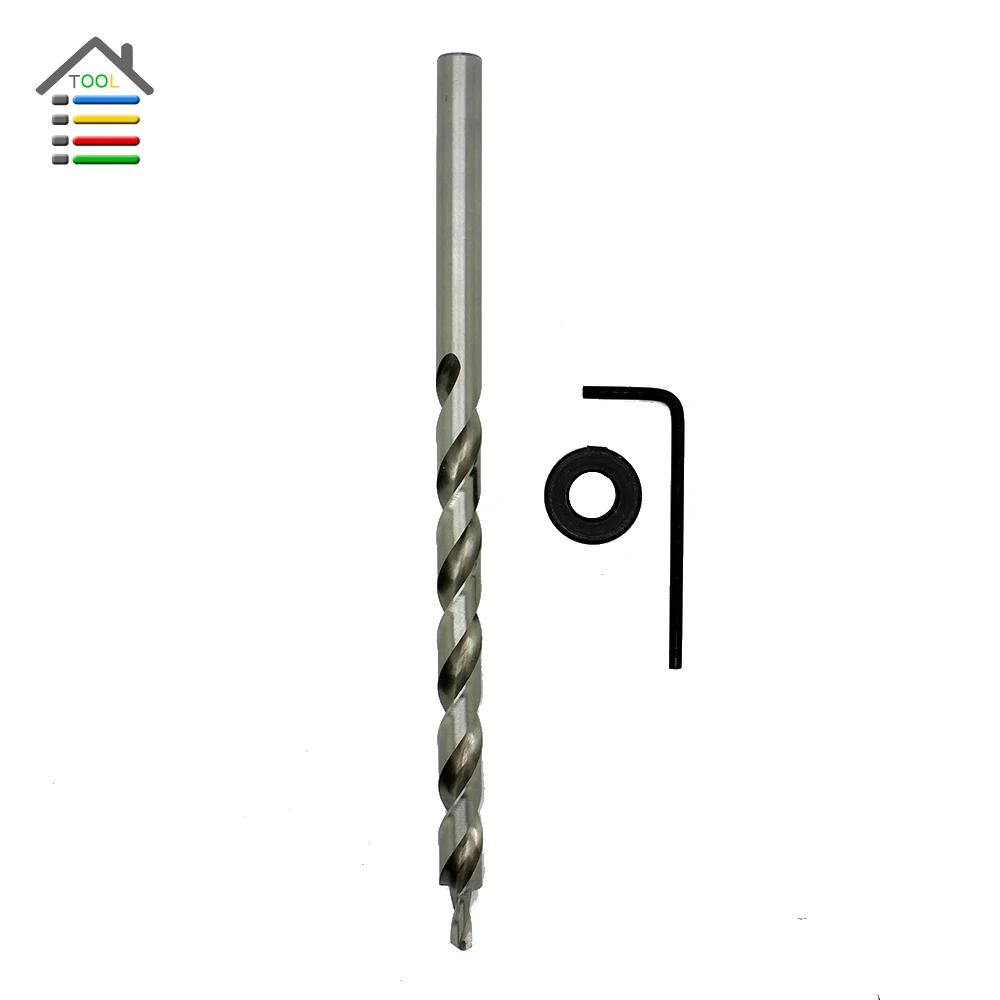 

New 9mm Woodworking Twist Step Drill Bit with Depth Stop Collar for Kreg Jig Manual Pocket Hole Guide