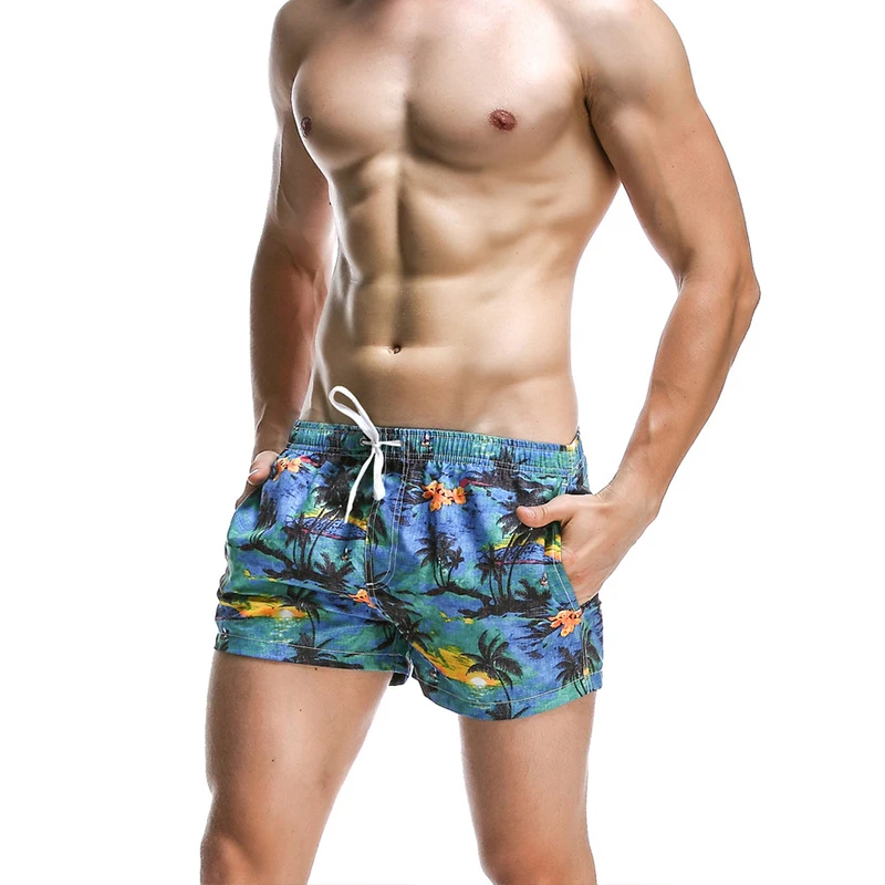 

Men swim trunks swimwear sexy Board shorts flowers print men beach short surfing joggers swim briefs swimsuit