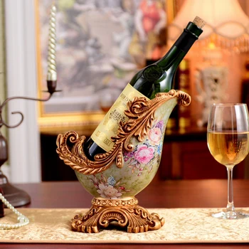 

European style palace style wine wine frame resin American Home Furnishing decoration decoration.