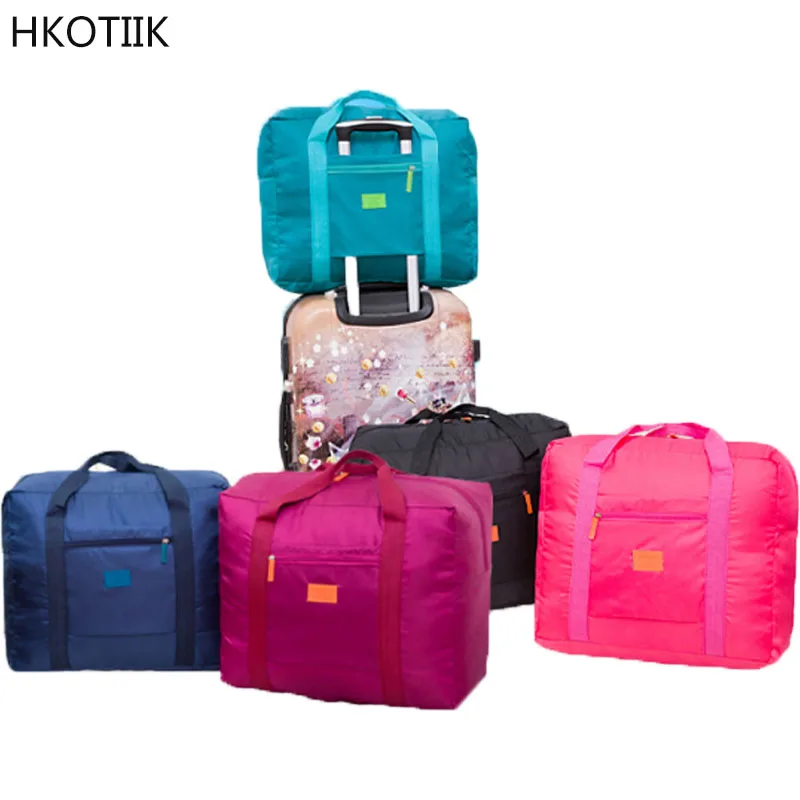 

New durable portable travel bag nylon luggage fashion environmental protection waterproof wearable large capacity travel bag