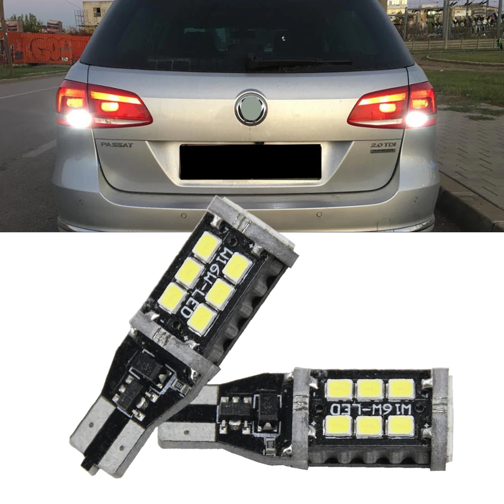 2x T15 W16W светодиодный задний светильник CANBUS для Skoda Octavia 2 A7 A5 A4 Vrs Fabia 1 Rapid Yeti Superb 3 Felicia