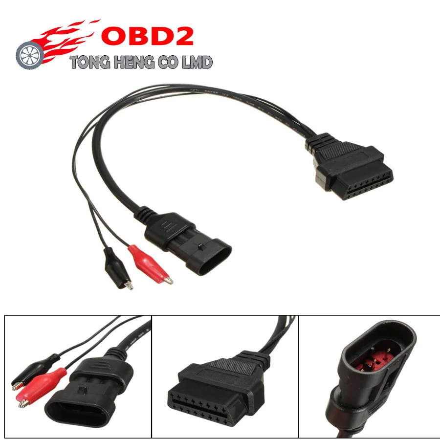 Для Fiat 3 Pin Alfa Lancia до 16 OBD2 OBD II разъем адаптера Авто кабель для общего пользования на