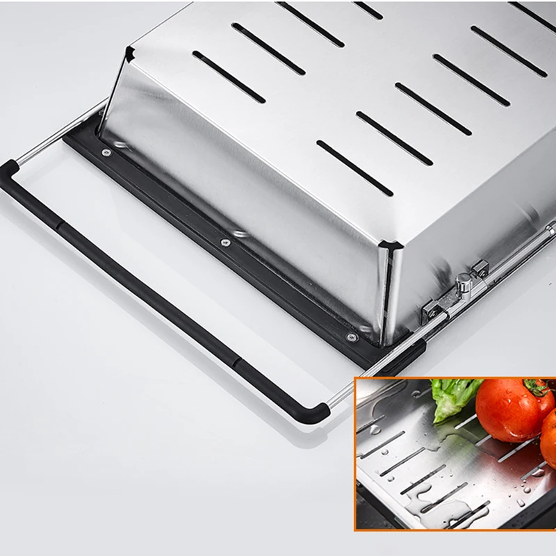 Stainless steel kitchen sink rack drain racks drying dishes plate storage shelves silver drainer basket tableware organizer