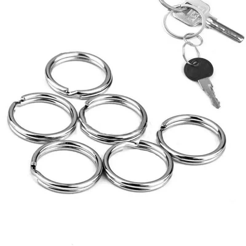 

50Pcs/Pack Silver Metal Key Holder Split Rings Keyring Key Chain Round Circle Ring Connector Keychain Keyfob Accessories