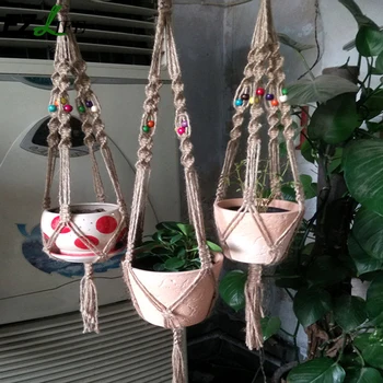 

Macrame Plant Hanger Flowerpot Holder Gardenpot Lifting Rope Garden Products Plant Hanger String GB0041