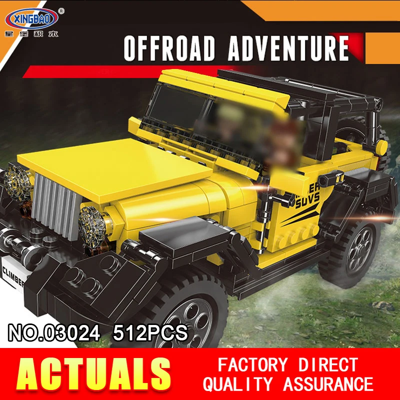 

XingBao 03024 512PCS Car Series The Offroad Adventure Set Building Blocks Bricks Toys Educational Funny Kids Gifts Model