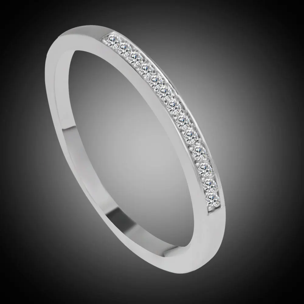 

Cubic Zirconia Crystal Wedding Rings Copper Alloy Women Finger Ring Micro Paved Ring for Female Jewelry